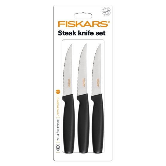 Súprava steakových nožov Functional Form 3 ks, čierna